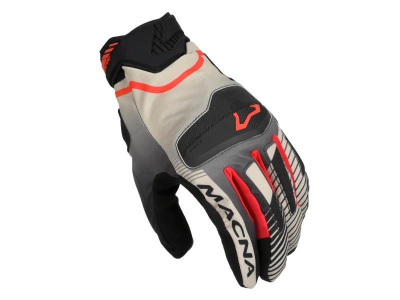 Macna Lithic guanti moto estivi Black / Brown / Red - guanti in tessuto