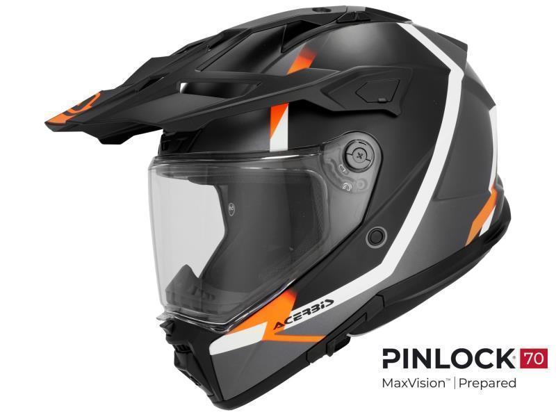 Acerbis Attack casco moto enduro Nero Arancio fluo - caschi integrali