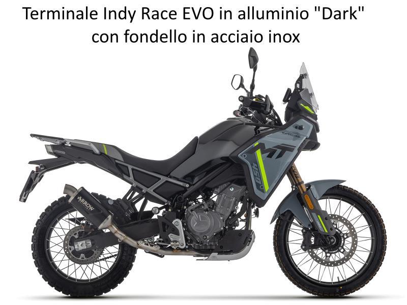 Arrow Terminale CF Moto 450 MT 25 Indy Race EVO allum Dark fond Inox - scarichi e terminali