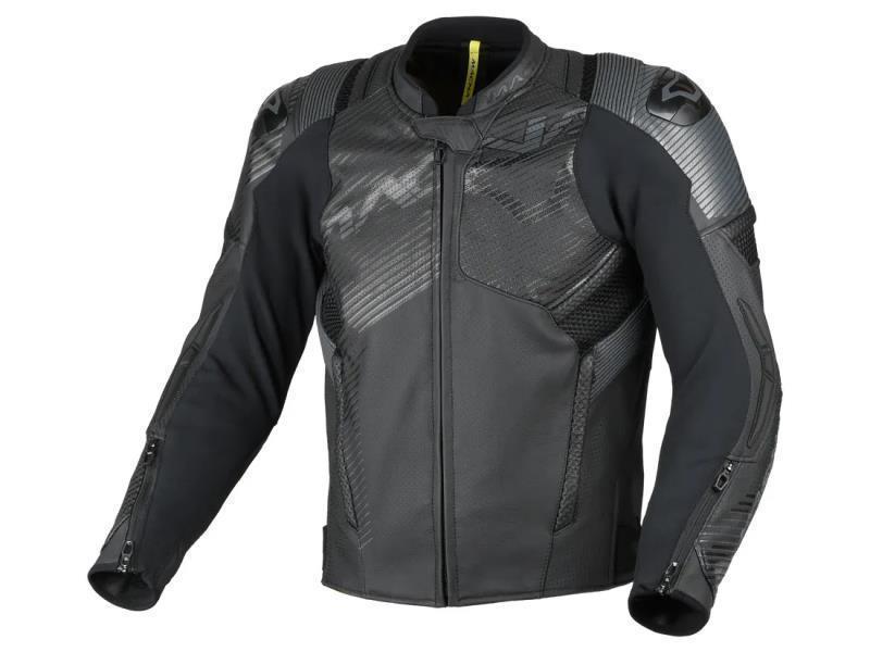 Macna Ignite giacca moto sportiva pelle e rete Nero - giacche in pelle