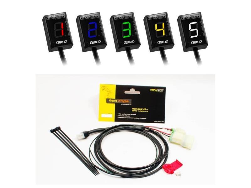 Healtech GiPro X Contamarce - kit completo BMW F800 R 09/19 Display Rosso   X-Type G2 - indicatori di marcia