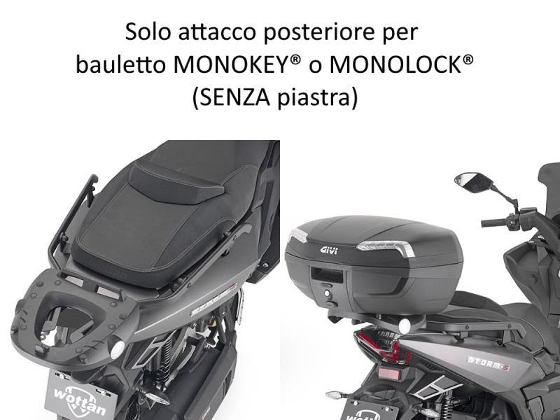 Givi SR9580 Attacco per bauletto Wottan Storm 300 S 22/24 Nero - portapacchi e portavaligie