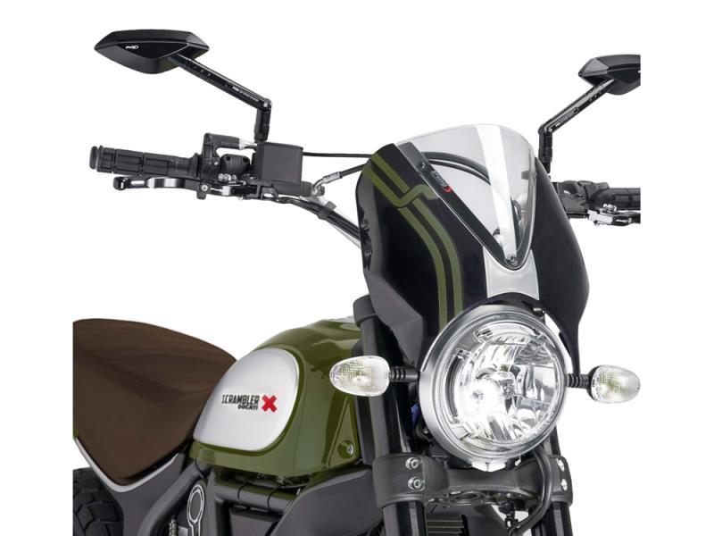 Puig Cupolino Retro Ducati Scrambler 800 Desert Sled 17 Semicarenatura Nero / trasparente - cupolini e parabrezza