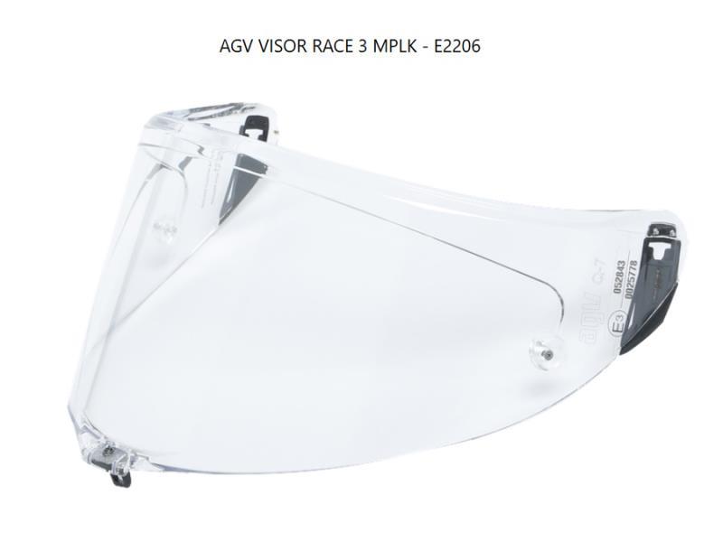 AGV Visiera Race 3 Pista GP RR E22.06 MPLK Trasparente - visiere