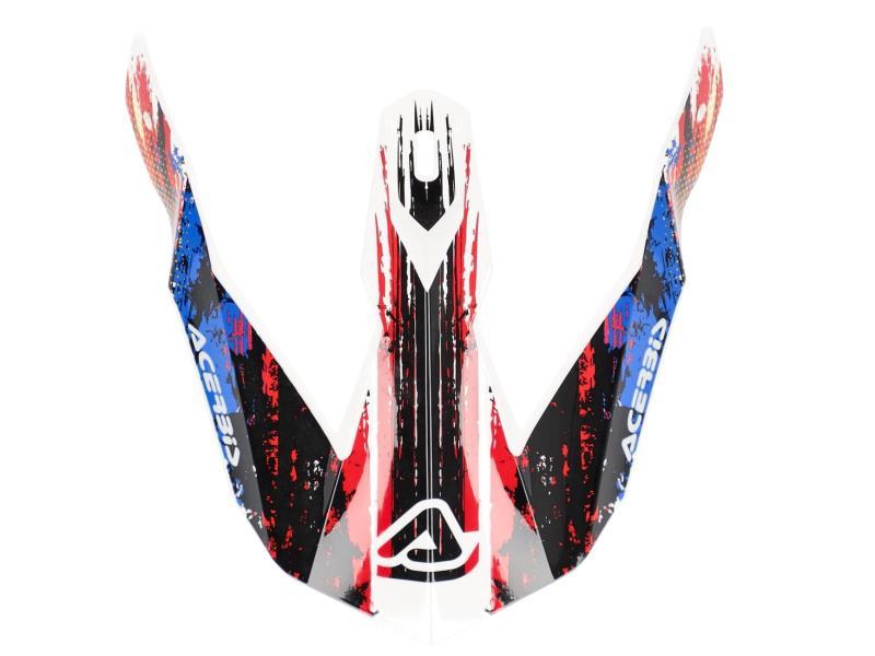 Acerbis Frontino casco cross Linear Bianco / Blu / Rosso (034) - ricambi