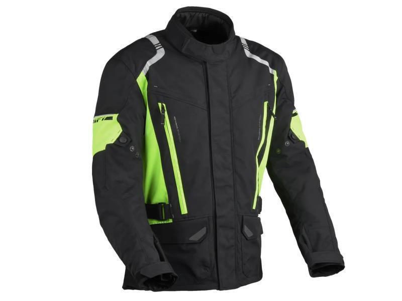 Difi Navigator Aerotex giacca moto touring impermeabile Nero / Giallo - giacche impermeabili