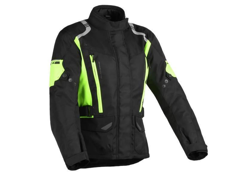 Difi Navigator Aerotex Donna giacca moto touring impermeabile Nero / Giallo - giacche impermeabili