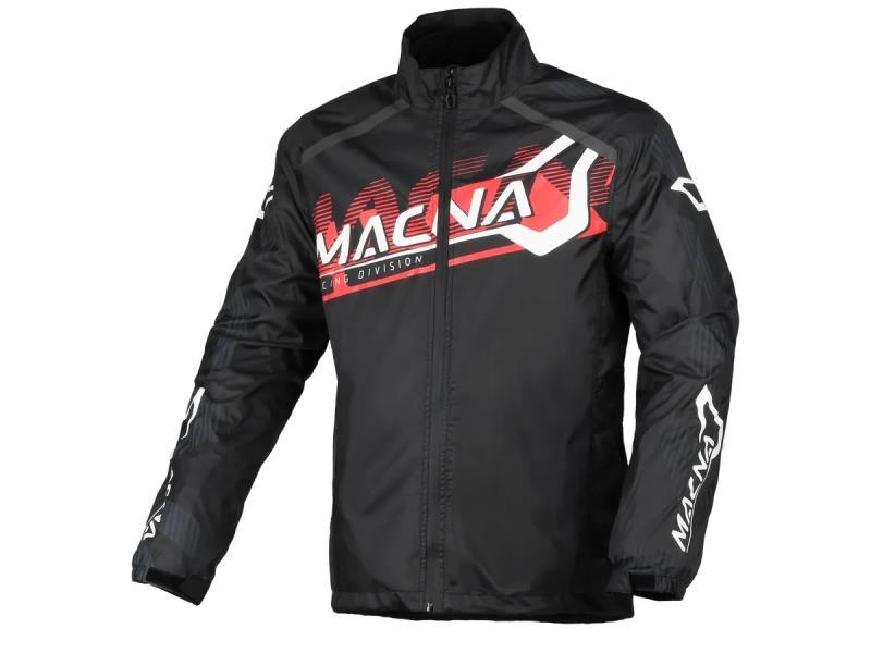 Macna Rainossi giacca moto antipioggia Nero / Rosso / Bianco - antipioggia