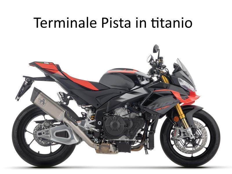 Arrow Terminale Aprilia RSV4 - Tuono V4 1100 21/25 Pista titanio con racc in titanio - scarichi e terminali