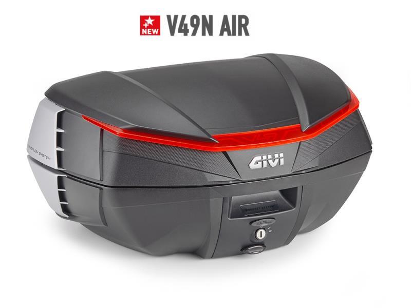 Givi V49 Air bauletto Nero catad rossi / Cove verniciabili - bauletti e valigie