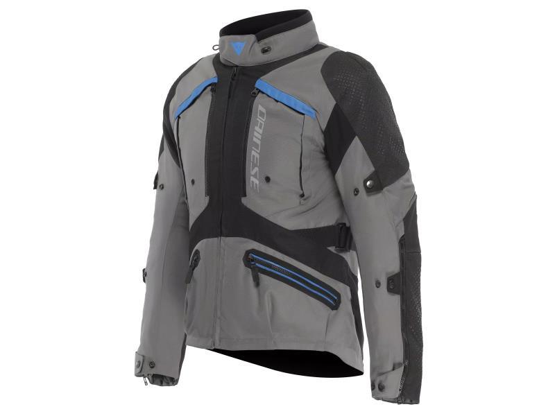 Dainese Gullfoss D Dry giacca moto 4 stagioni impermeabile Gargoyle / Black /Blue - giacche impermeabili