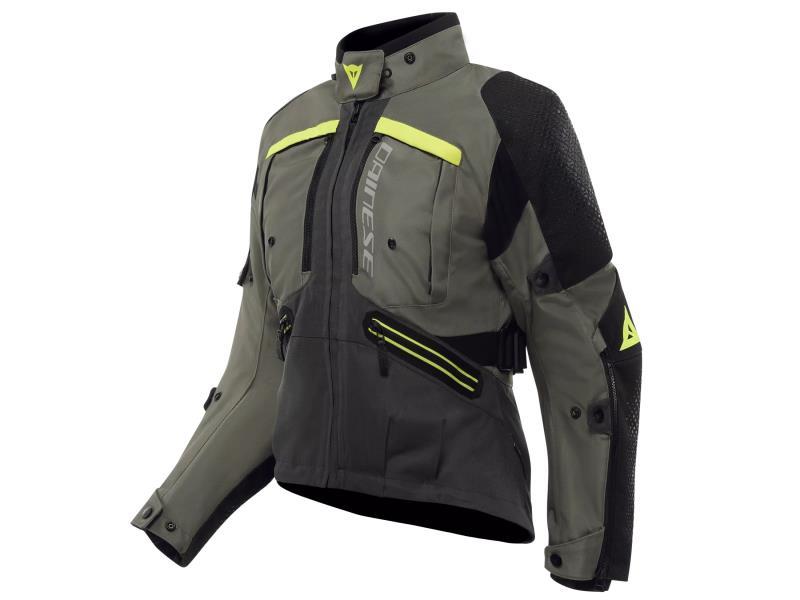 Dainese Gullfoss D Dry donna giacca moto 4 stagioni impermeabile Deep Lichen / Ebony - giacche impermeabili