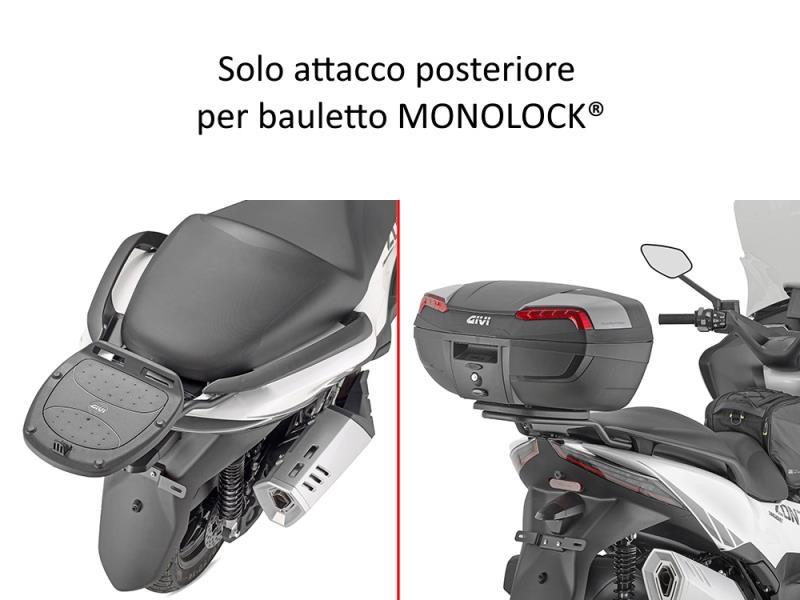 Givi SR7605 Attacco post per baule Zontes ZT 368 E 25 Nero - portapacchi e portavaligie
