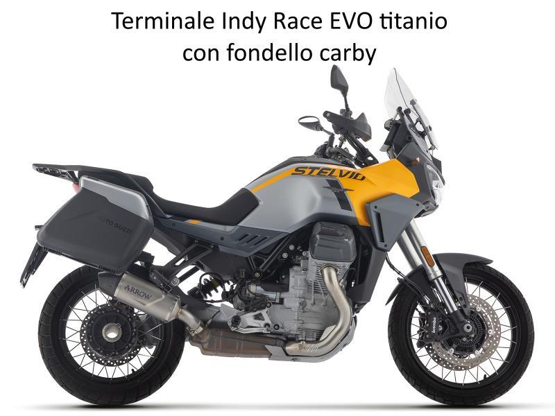 Arrow Terminale Moto Guzzi Stelvio 25 Indy Race EVO titanio con fondello carby - scarichi e terminali