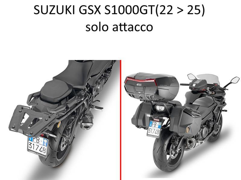 Givi 3121FZ attacco post Suzuki GSX S1000GT 22 / 25 Nero - portapacchi e portavaligie