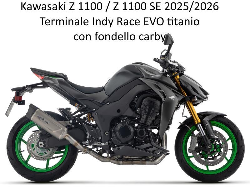 Arrow Terminale Kawasaki Z1100 / SE 25 / 26 Indy Race evo Titanio fond carb - scarichi e terminali
