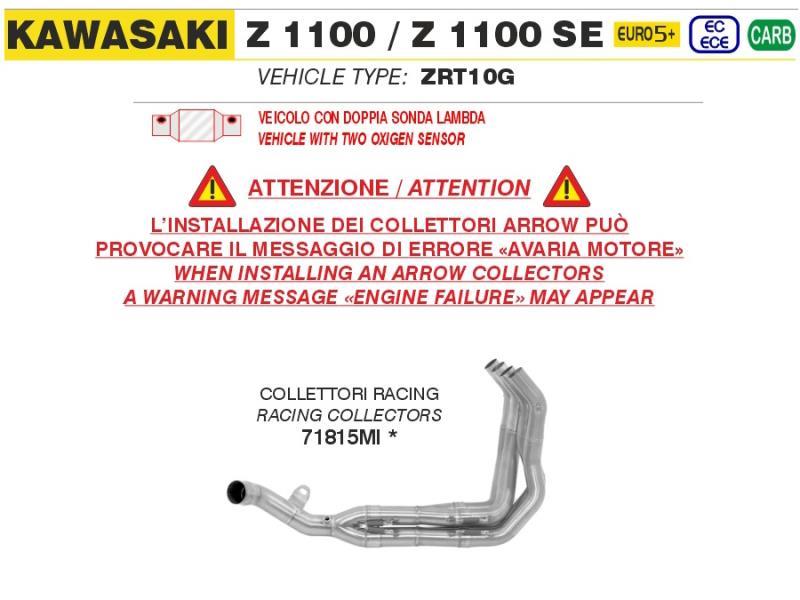 Arrow Collettori Kawasaki Z1100 - SE 25 / 26 Racing NON omologati - scarichi e terminali