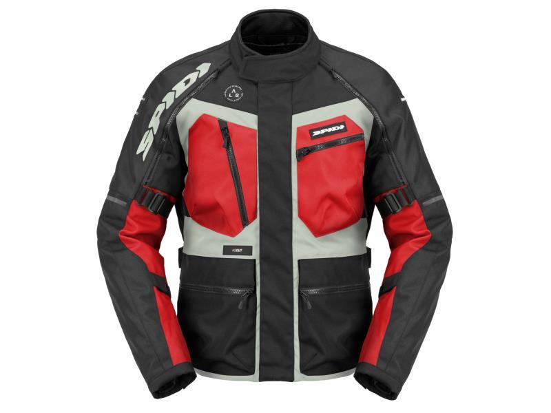 Spidi Ridemaster giacca moto adventure impermeabile Nero / Rosso - giacche impermeabili