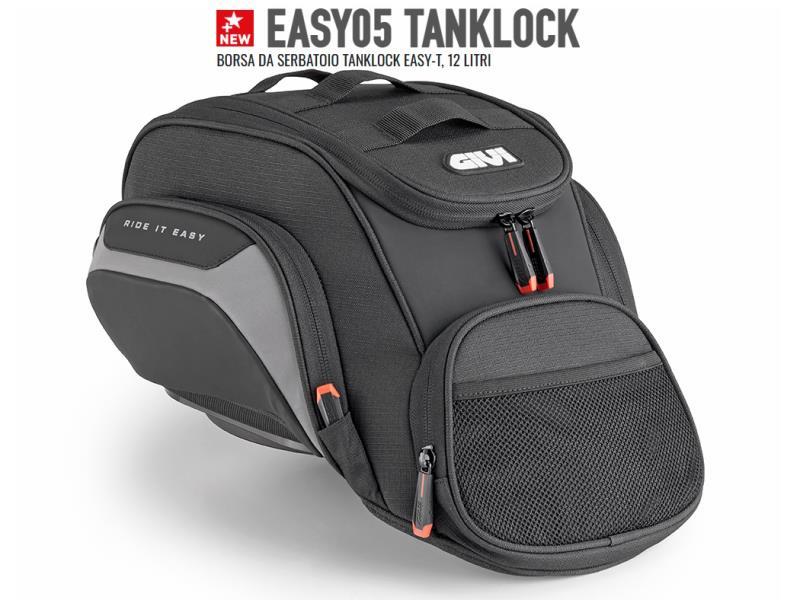 Givi EASY05 borsa serbatoio TANKLOCK enduro 12 litri Nero - borse laterali 
