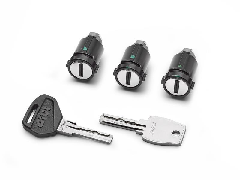 Givi SLR103 Kit unificazione Security lock per 3 valigie Nero - optional e ricambi bauletti