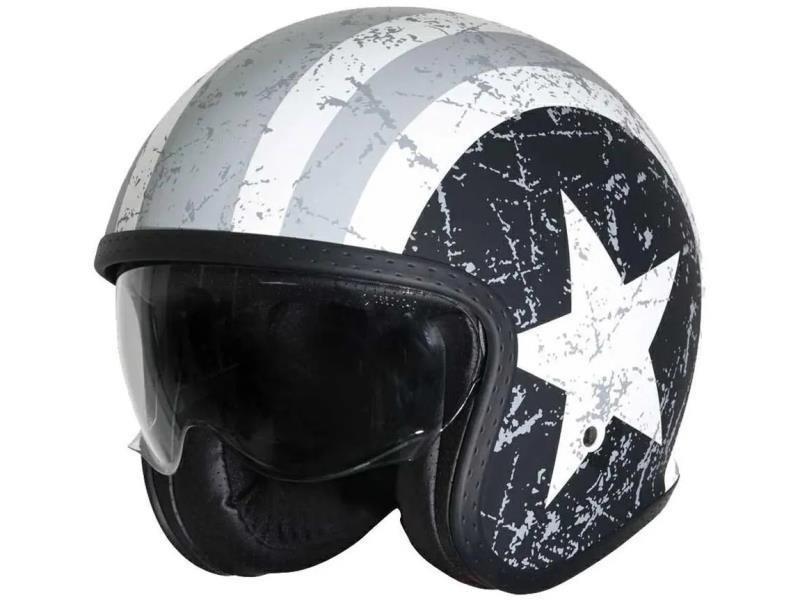 Origine Spirit casco moto Jet ECE 22.06 con visierino Rebel Star Grey Matt - caschi jet
