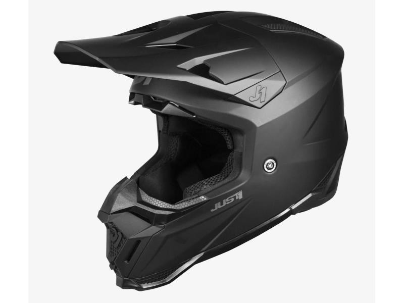 Just1 J40 casco moto crosso ECE 22.06 Solid Matt Black - caschi cross