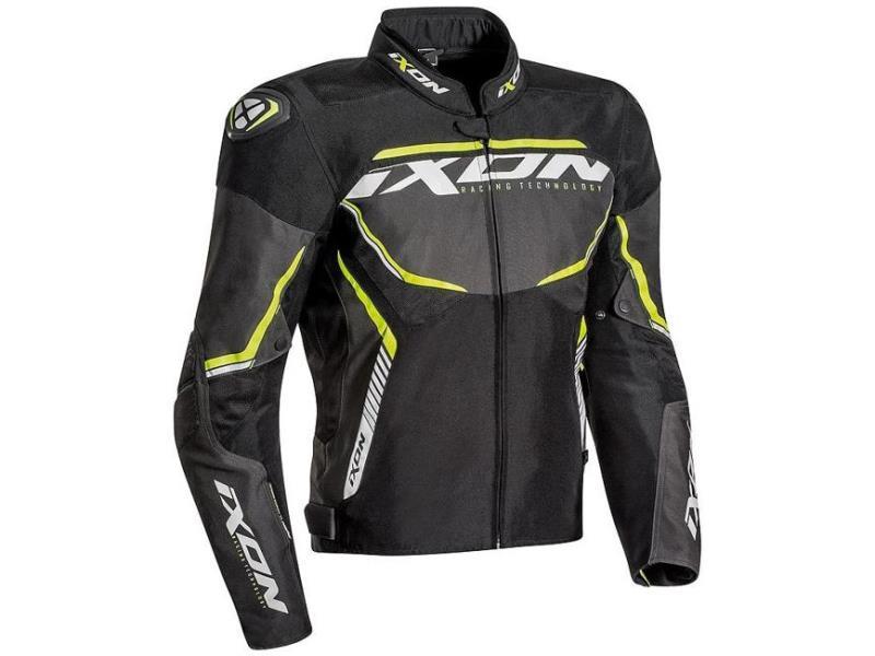Ixon Sprinter Sport WP giacca moto Nero / Grigio / Giallo - giacche impermeabili