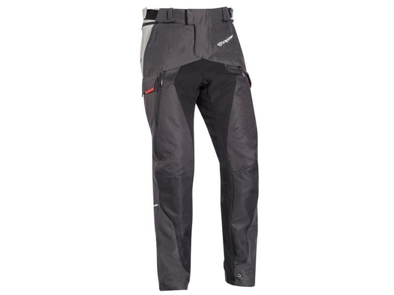 Ixon Balder pantaloni moto impermeabili Nero / Grigio / Rosso - pantaloni impermeabili
