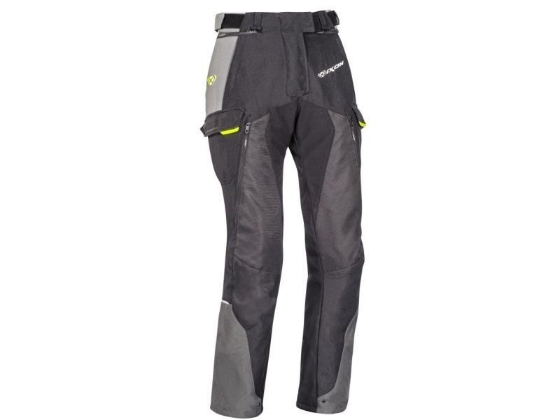 Ixon Balder lady pantaloni moto donna impermeabili Nero / Grigio / Giallo - pantaloni impermeabili