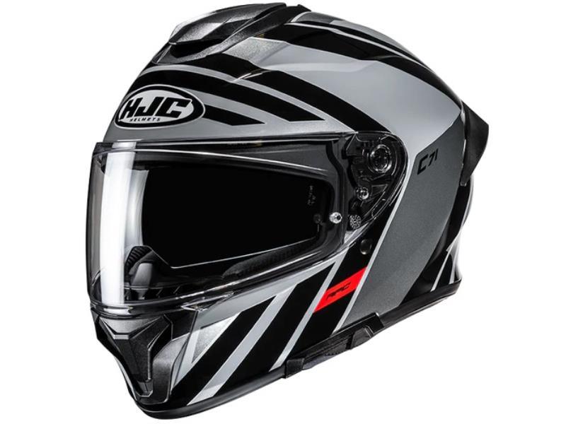 HJC C71 casco moto ECE22.06 Faber MC5 Nero / Grigio / Rosso - caschi integrali