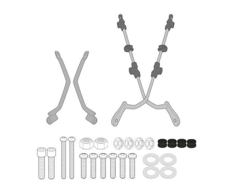 Givi A8206A attacchi parabrezza Guzzi V7 850 Stone/Special 21/25 Nero - cupolini e parabrezza