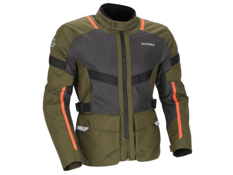 Acerbis Ramsey Vented LONG giacca moto enduro Verde / Arancio - giacche in tessuto