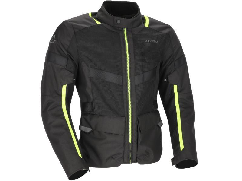 Acerbis Ramsey Vented LONG giacca moto enduro Nero / Giallo - giacche in tessuto