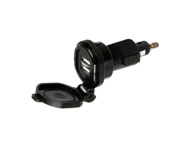 Lampa 38882 Din-Tech caricabatteria Din 2 porte Usb Fast Charge 27 Nero - caricabatterie