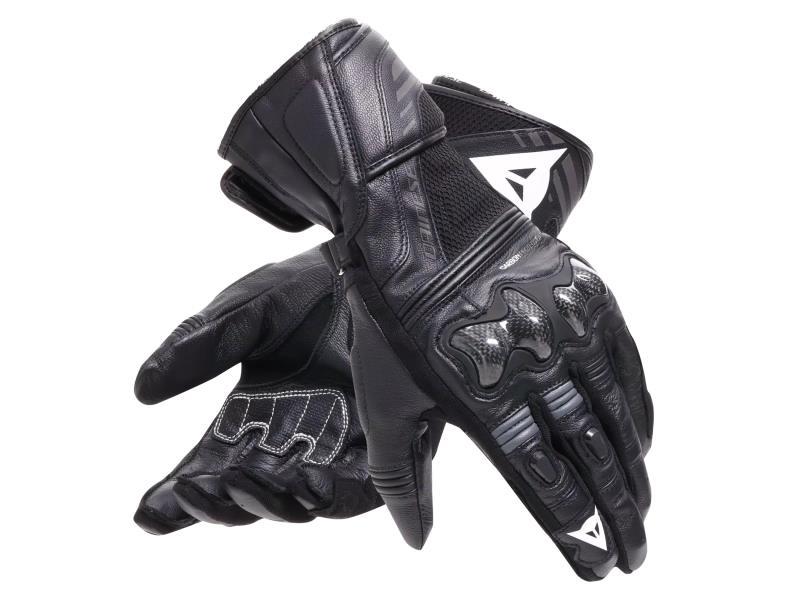 Dainese Reacto carbon long guanti moto strada sportivi 604 Black / Anthracite - guanti in pelle