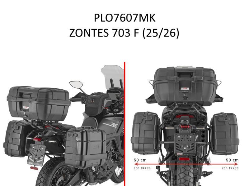 Givi PLO7607MK porta valigie Zontes 703F 25 Nero - portapacchi e portavaligie