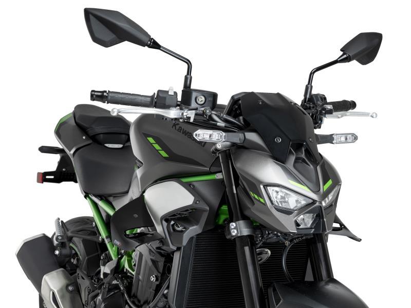 Puig Alette spoiler D12 Kawasaki Z 900 25/26 Nero - carrozzeria e parti in carbonio