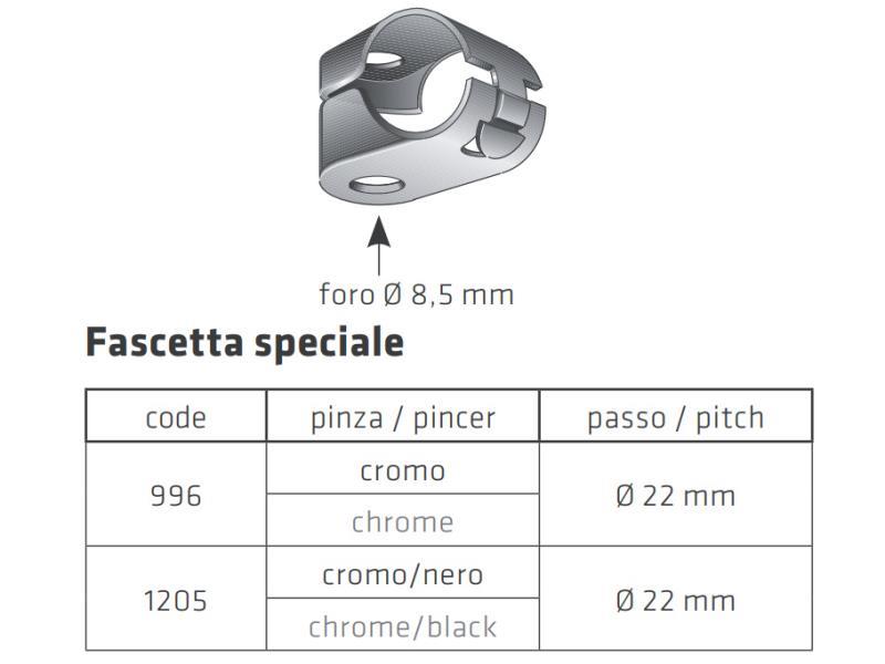 FAR 0996 Fascetta universale da manubrio d. 22mm  - specchietti
