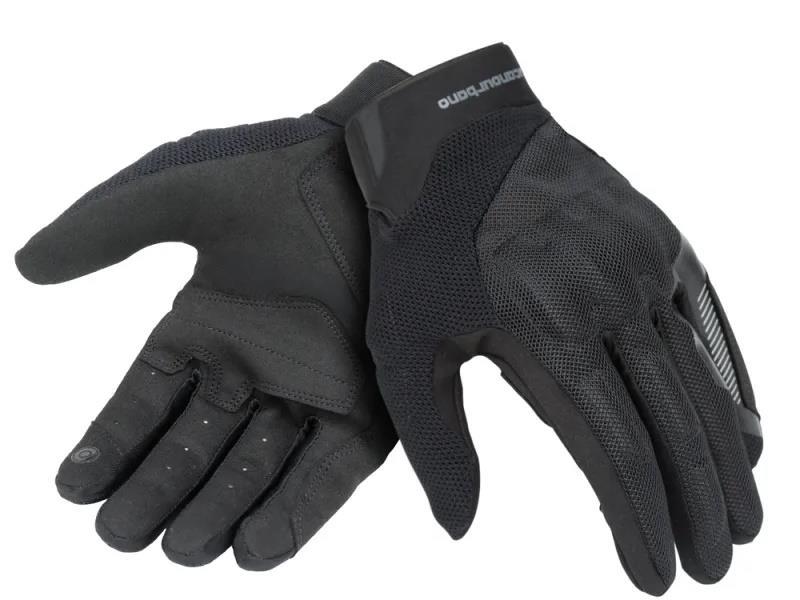 Tucano Penna Evo guanti moto estivi dorso elasticizzato Nero - guanti in tessuto