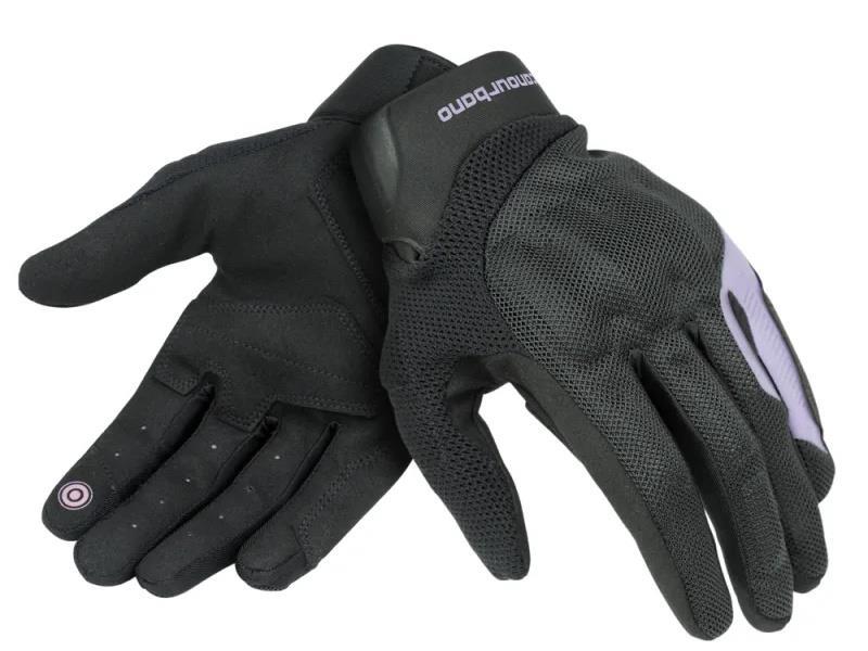 Tucano Penna Evo lady guanti moto estivi donna dorso elasticizzato Black / Lavender - guanti in tessuto