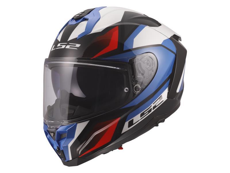 LS2 FF817 Challenger II casco moto Viper White Blue Red - caschi integrali