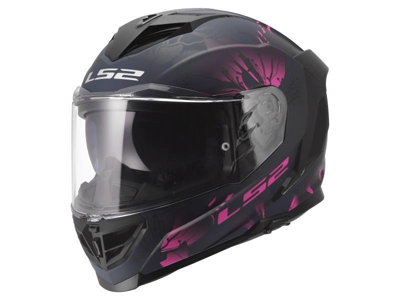 LS2 FF818 Storm III casco moto Burst Matt Black Pink - caschi integrali