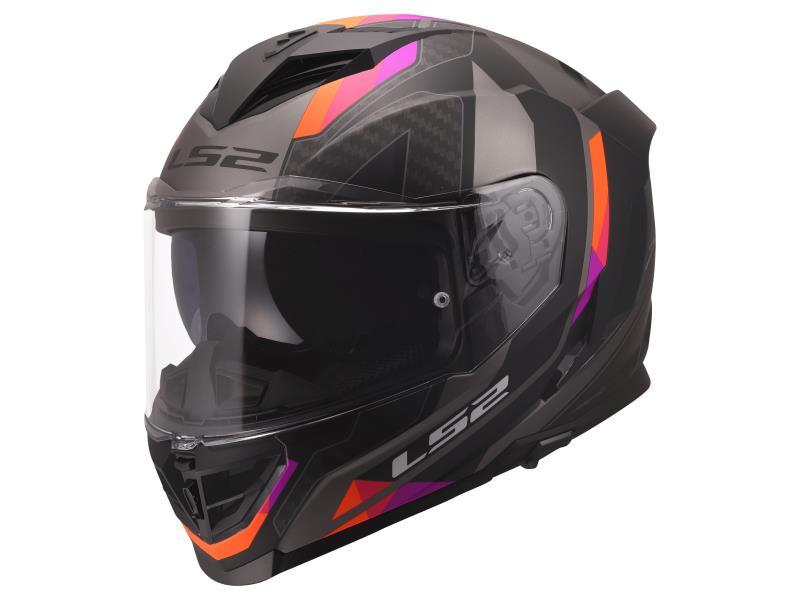 LS2 FF818 Storm III casco moto Sporty Matt Grey / Purple - caschi integrali