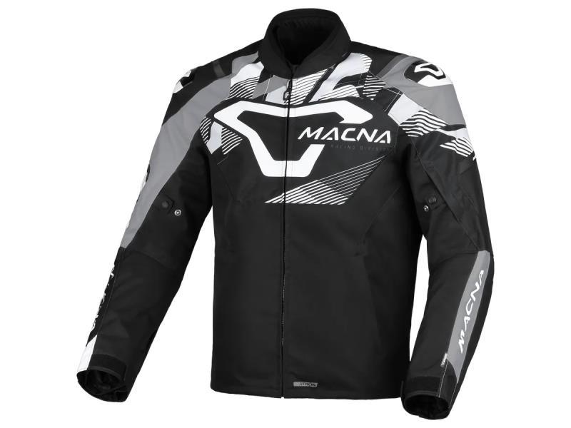 Macna Admyre giacca moto impermeabile Black / White - giacche impermeabili