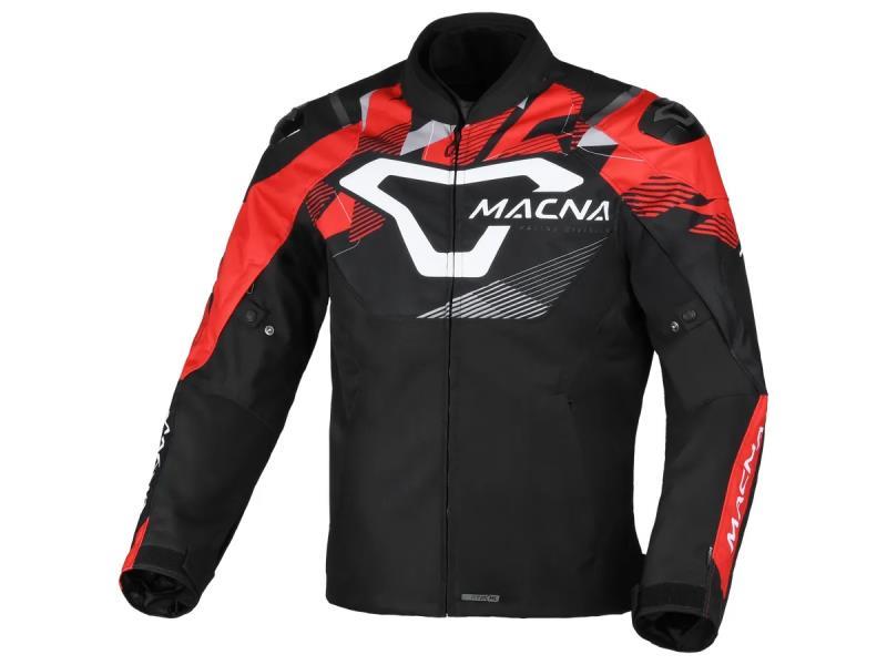 Macna Admyre giacca moto impermeabile Black / White / Red - giacche impermeabili