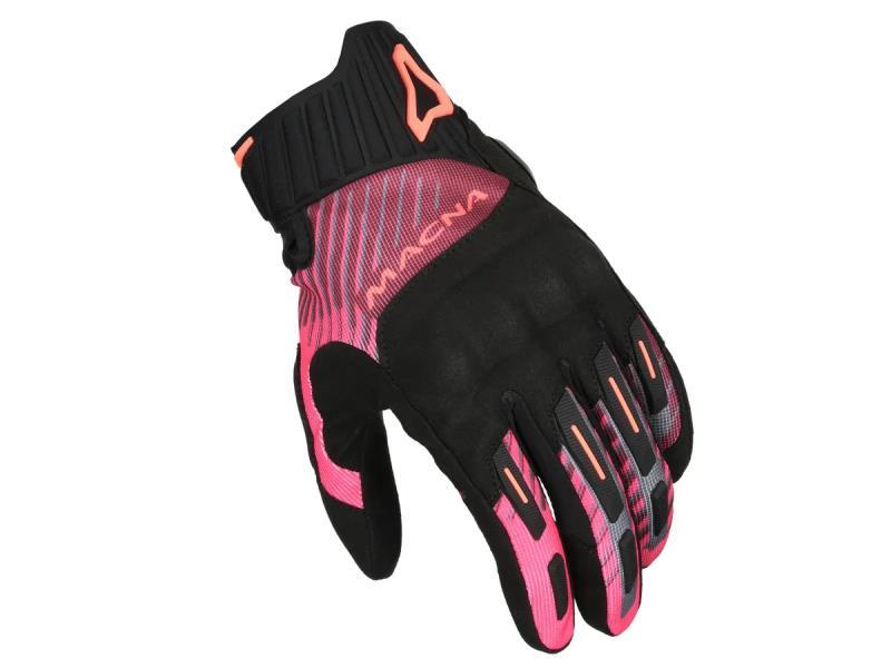 Macna Octar 2.0 Lady guanti moto donna estivi Black / Bordeaux / Pink - guanti in tessuto