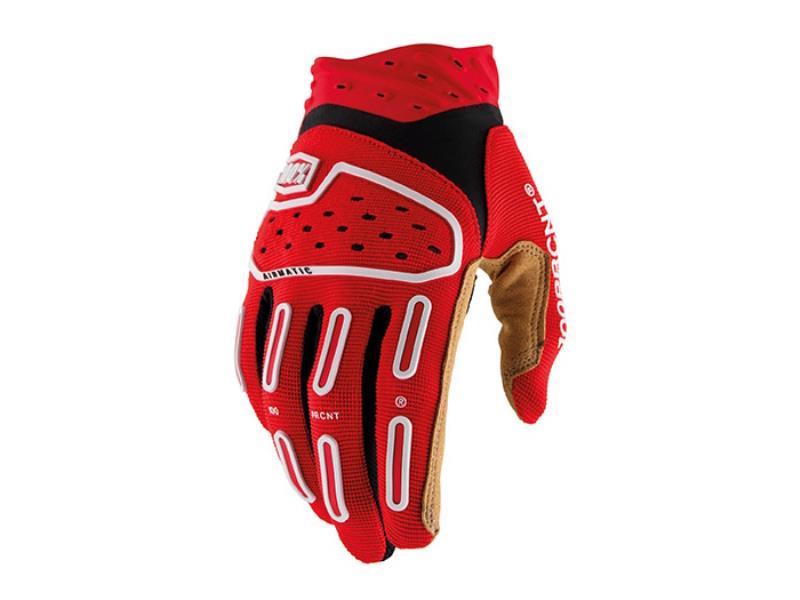 100% Airmatic 2 guanti moto cross Red / Black - guanti cross