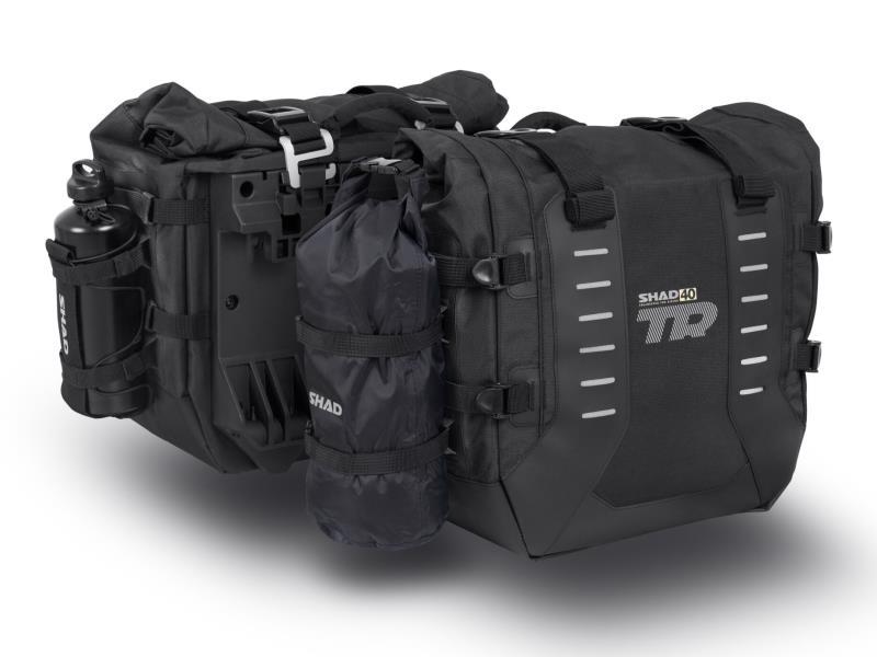 Shad TR40 Borse moto laterali impermeabili 3P-4P System Adventure Nero - borse laterali 