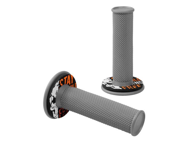 Lampa Donut Off-Road Grips manopole moto universali chiuse Grigio / Arancio - manopole