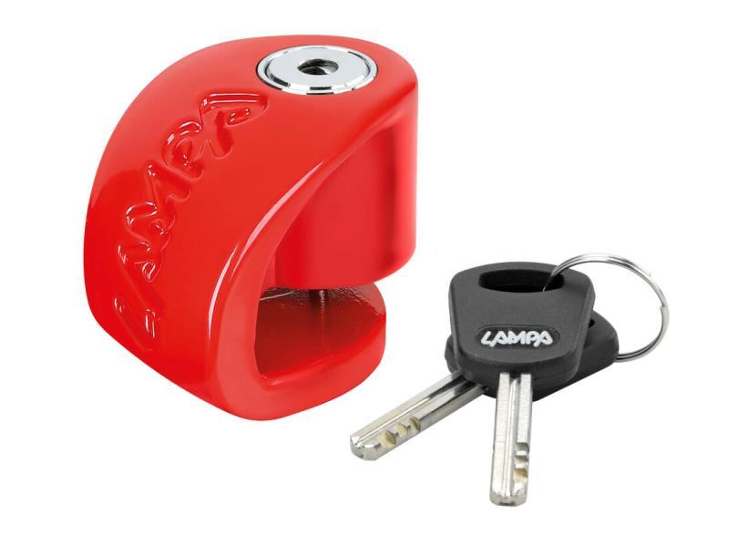Lampa Stone XS lucchetto bloccadisco Perno Ø 5,5 mm Rosso - blocca disco e antifurti moto